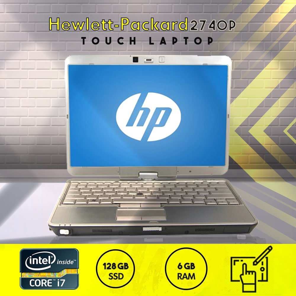 HP 2740p Touch Laptop Core i7 – 6GB RAM 3x Faster with 128SSD  12″inches
